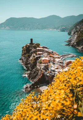 Small town on sea side cliff edge - Viking Travel