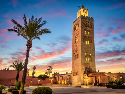 Koutoubia mosque in the morning, Marrakesh, Morocco - Viking Travel