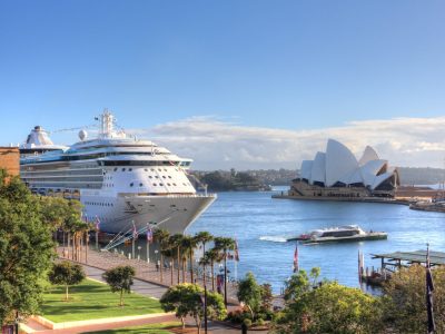 Cruise Ship docked in front of the Sydney Opera House - Viking Travel