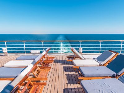 Cruise Ship Vacation with empty deck - Viking Travel