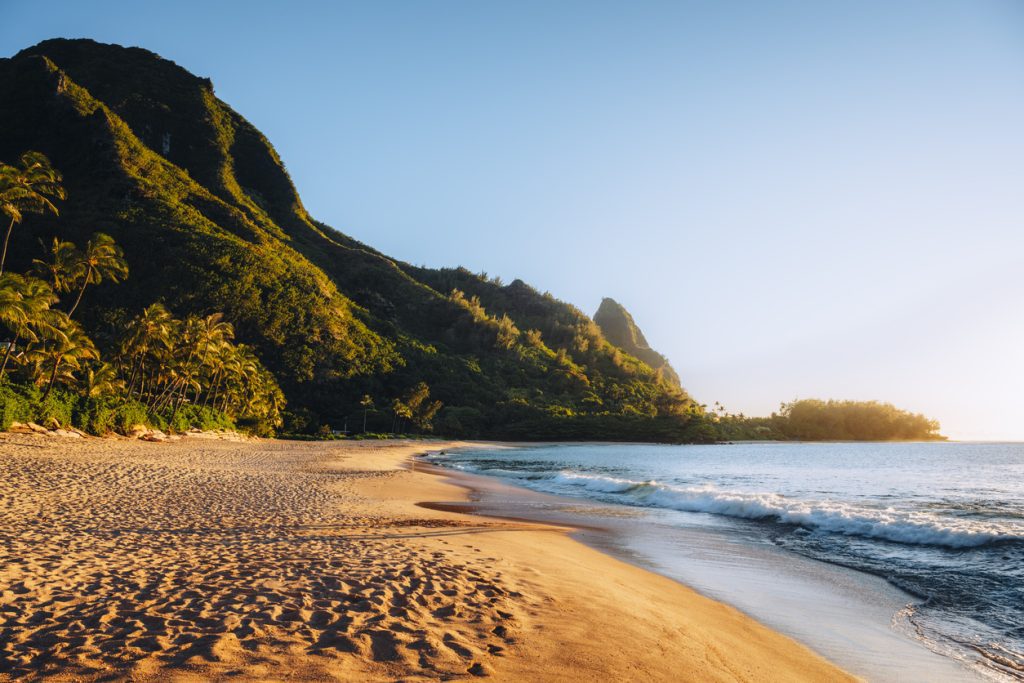 Idyllic sunset view on Kauai Beaches and Mountains - Viking Travel