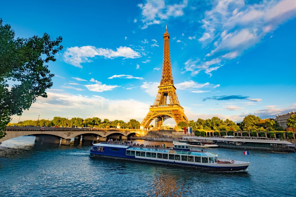 Scenic panorama of Eiffel Tower, Seine River, and pont d'lena in Paris, France - Viking Travel