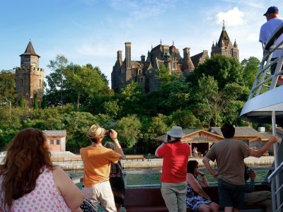 Boldt Castle and tourists on river cruise - Viking Travel